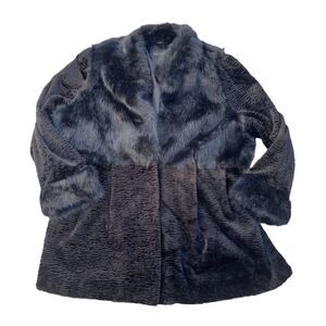 Donna Salyer's Fabulous Furs Mid Length Faux Fur Coat Black Women's 3X